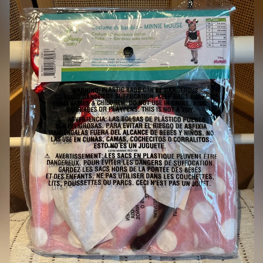 NWT Disney Minnie Mouse Costume for Baby 0-6 Months